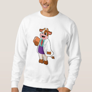 Cow as Nurse with Book Sweatshirt