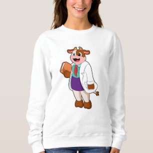 Cow as Nurse with Book Sweatshirt