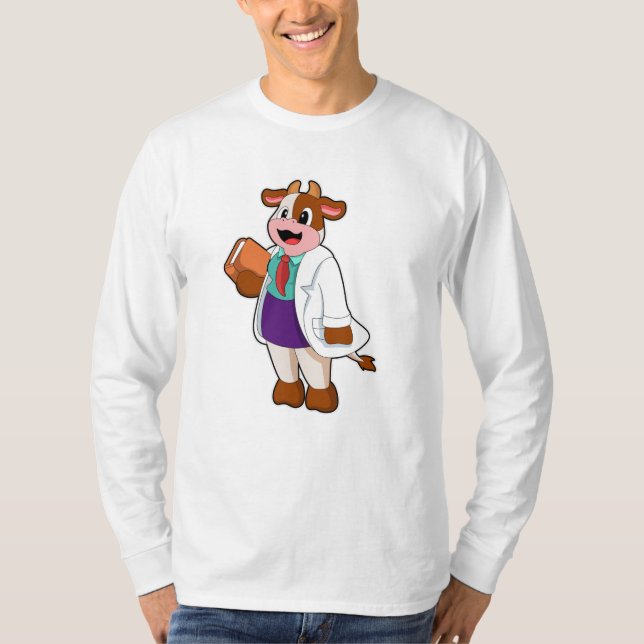 Cow as Nurse with Book T-Shirt (Front)