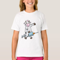 Cow as Nurse with Heart & Syringe