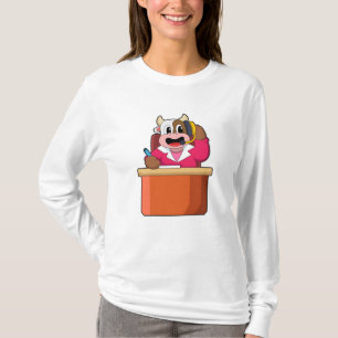 Cow as Secretary with Table T-Shirt