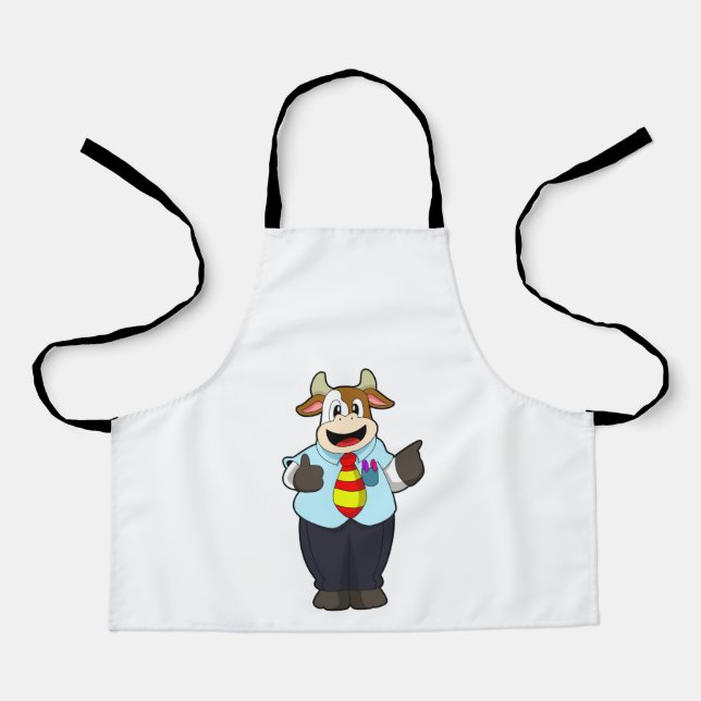 Cow as Teacher with Tie Apron (Front)