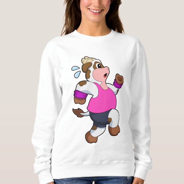 Cow at Running Sweatshirt (Front)