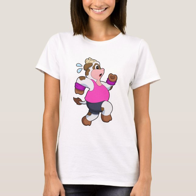 Cow at Running T-Shirt (Front)