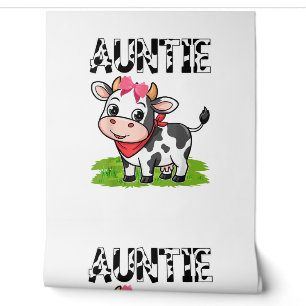 Cow Auntie Birthday Family Matching Girl Boy Farm Wallpaper