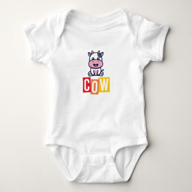 Cow Baby Jersey Bodysuit (Front)