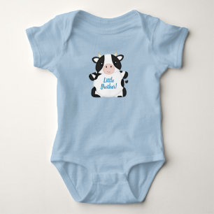 Cow Baby Shower Blue Baby Bodysuit