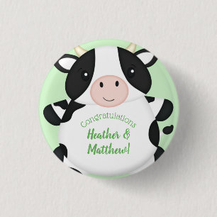 Cow Baby Shower Farm 3 Cm Round Badge