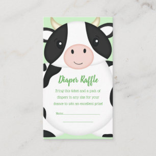Cow Baby Shower Farm Enclosure Card