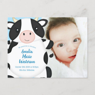 Cow Baby Shower Farm  Postcard
