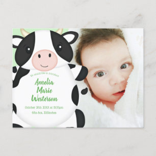 Cow Baby Shower Farm Postcard