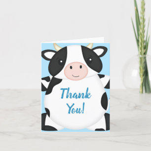 Cow Baby Shower Farm  Thank You Card