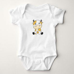 Cow Banana Kawaii Retro Japanese Banana Cows Baby Bodysuit