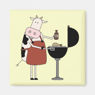 Cow Barbeque Tshirts and Gifts Magnet
