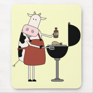 Cow Barbeque Tshirts and Gifts Mouse Pad