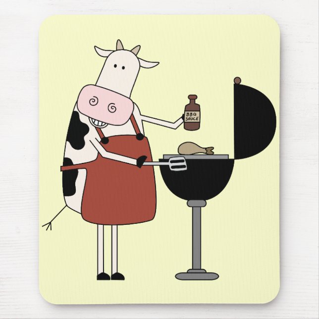 Cow Barbeque Tshirts and Gifts Mouse Pad (Front)