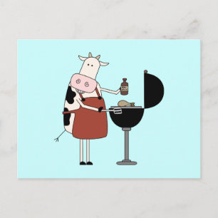 Cow Barbeque Tshirts and Gifts Postcard