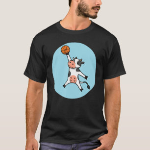 Cow Basketball Player Farm Animal Ball Sports 1 T-Shirt
