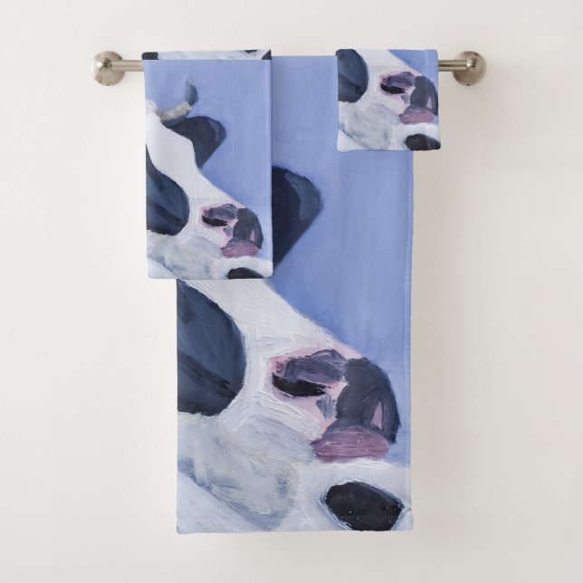 Cow Bath Towel Set (Insitu)