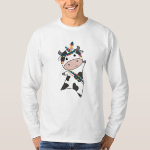 Cow Beef Cattle Indians Feathers Carnival T-Shirt
