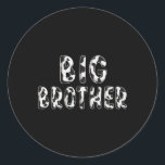 Cow Big Brother Birthday Family Matching Fathers D Classic Round Sticker<br><div class="desc">Cow Big Brother Birthday Family Matching Fathers Day Boy</div>