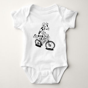 Cow bike packing baby bodysuit