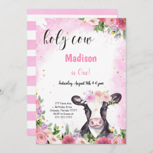 Cow Birthday Invitation