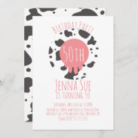 Cow Birthday Party Animal Print Pattern Adult 