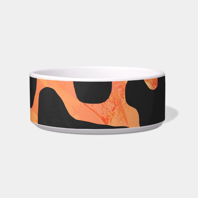 Cow Black and Orange Print Bowl (Right)
