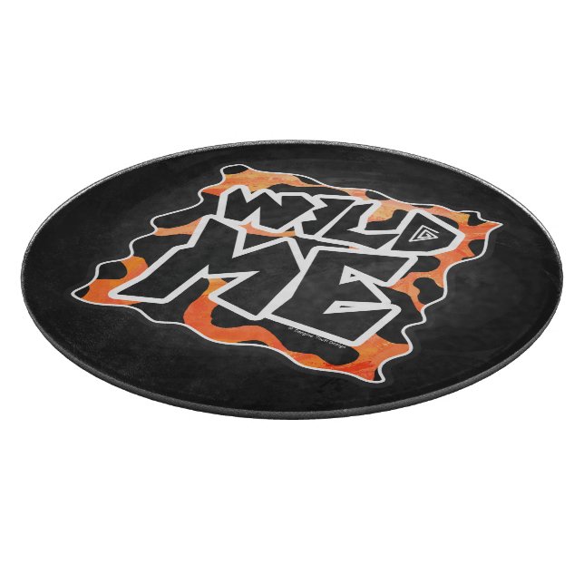 Cow Black and Orange Wild Me Cutting Board (Corner)