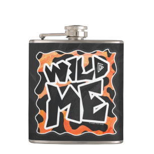 Cow Black and Orange Wild Me Hip Flask