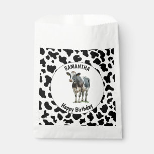 Cow Black and White Favour Bags
