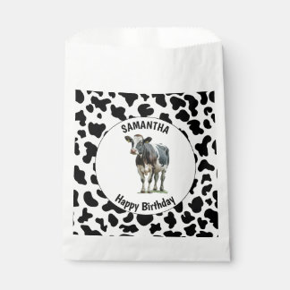 Cow Black and White Favour Bags