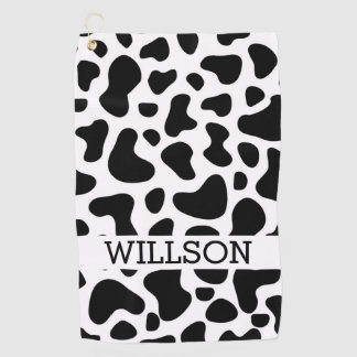 Cow Black and White Patch  Golf Towel
