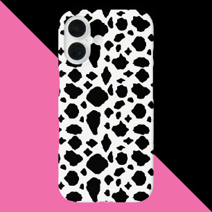 Cow Black and White Pattern iPhone 16 Case