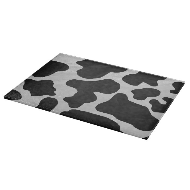 Cow Black and White Print Cutting Board (Corner)