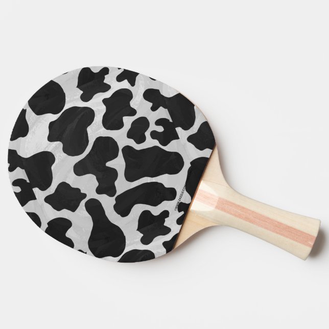Cow Black and White Print Ping Pong Paddle (Side)