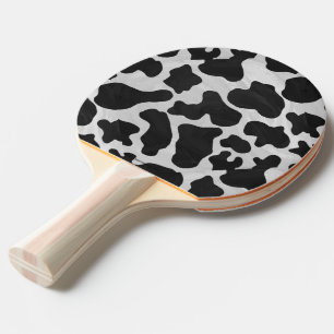 Cow Black and White Print Ping Pong Paddle