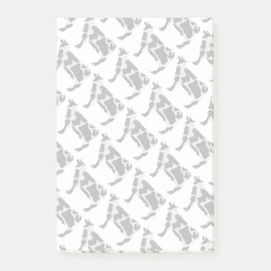 Cow Black and White Silhouette Post-it Notes