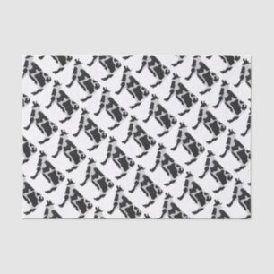 Cow Black and White Silhouette Tissue Paper