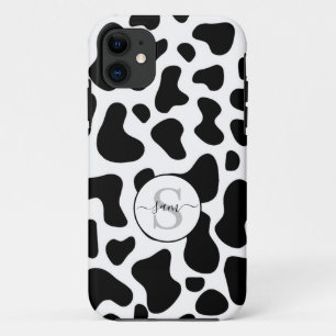 Cow Black White patch's Monogram   Case-Mate iPhon iPhone Case