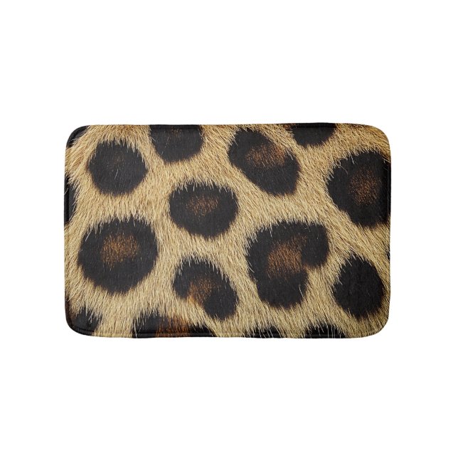 Cow Black White Spots Fur Bath Mat (Front)