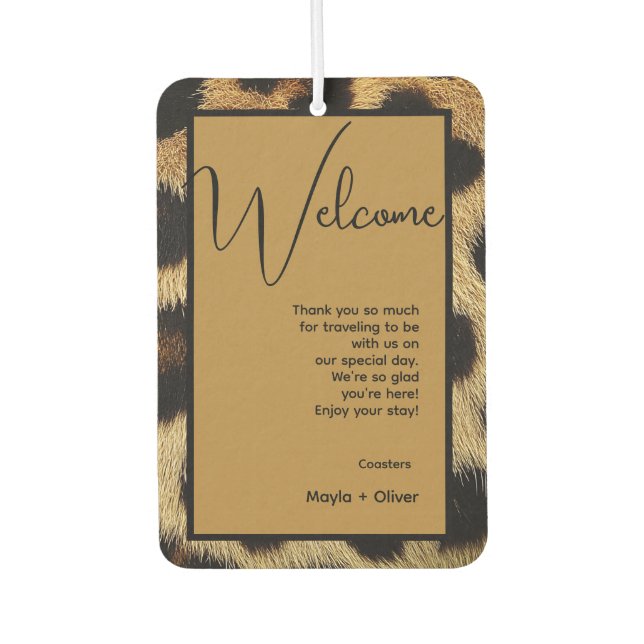 Cow Black White Spots Fur Car Air Freshener (Front)