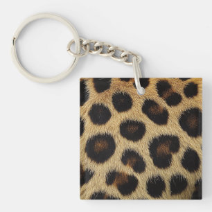 Cow Black White Spots Fur Key Ring