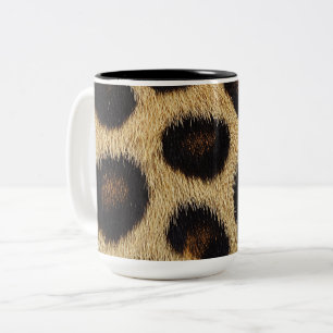 Cow Black White Spots Fur Two-Tone Coffee Mug