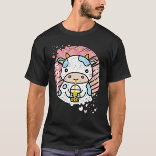 Cow Boba Tea Bubble Tea   Neko Women Girls Gift T-Shirt