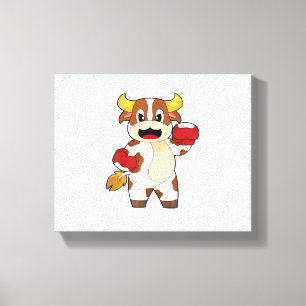Cow Boxer Boxing gloves Boxing  Canvas Print