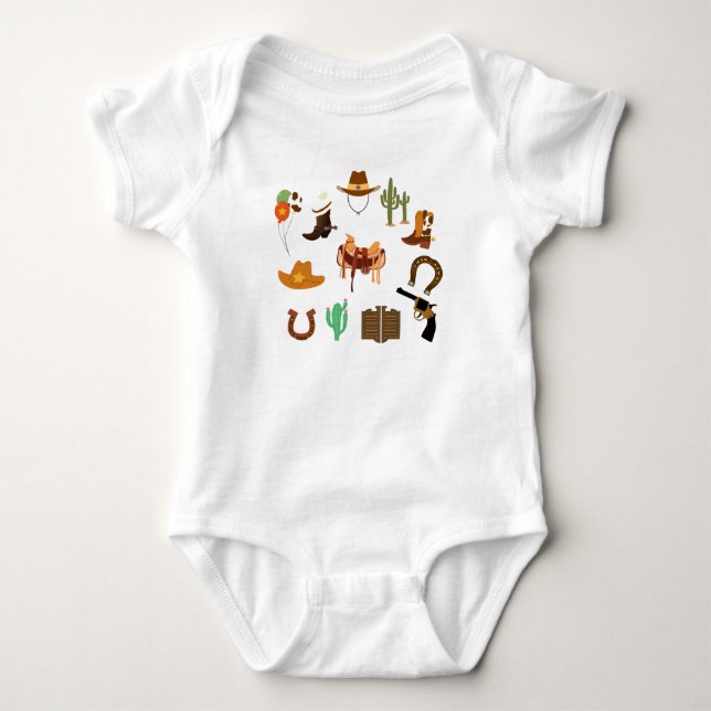 COW BOY BABY BODYSUIT (Front)