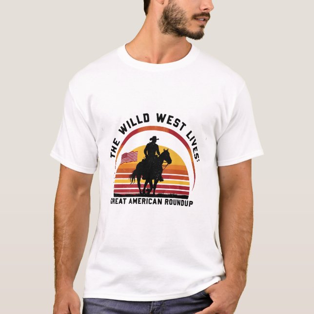 cow boy T-Shirt Men's Basic T-Shirt (Front)
