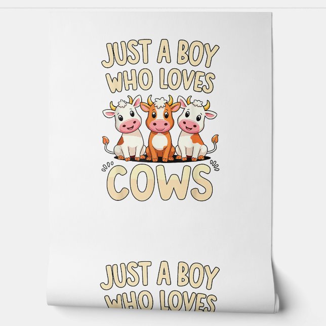 Cow _ Boys & Toddler, Just A Boy Who Loves Cows, C Wallpaper (Unrolling)